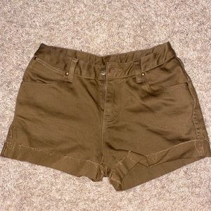 Wrangler denim shorts, size 24/25 ish.